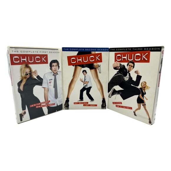 LOT: Chuck Seasons 1-3 DVD‎ Used Box Set Complete - Picture 1 of 12